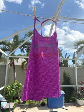 Pure Barre Magenta Space-Dye Workout Tank